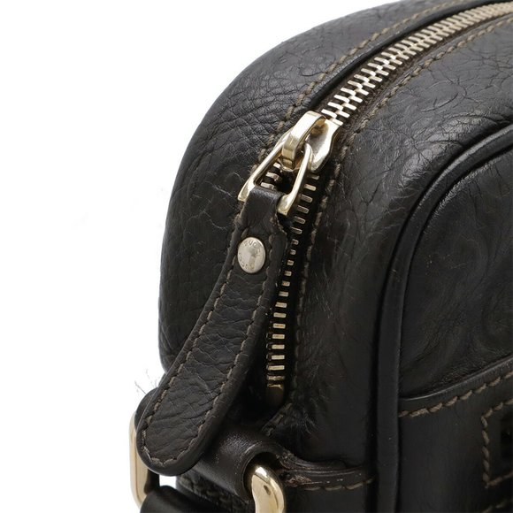 GUCCI Guccissima Shoulder Bag Leather Dark Brown - Picture 6 of 10